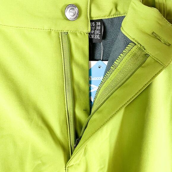 Magcomsen Fleece Pants Green Zip Fly Pockets Waterproof Snow Ski Sz 38 Men's - Picture 5 of 10
